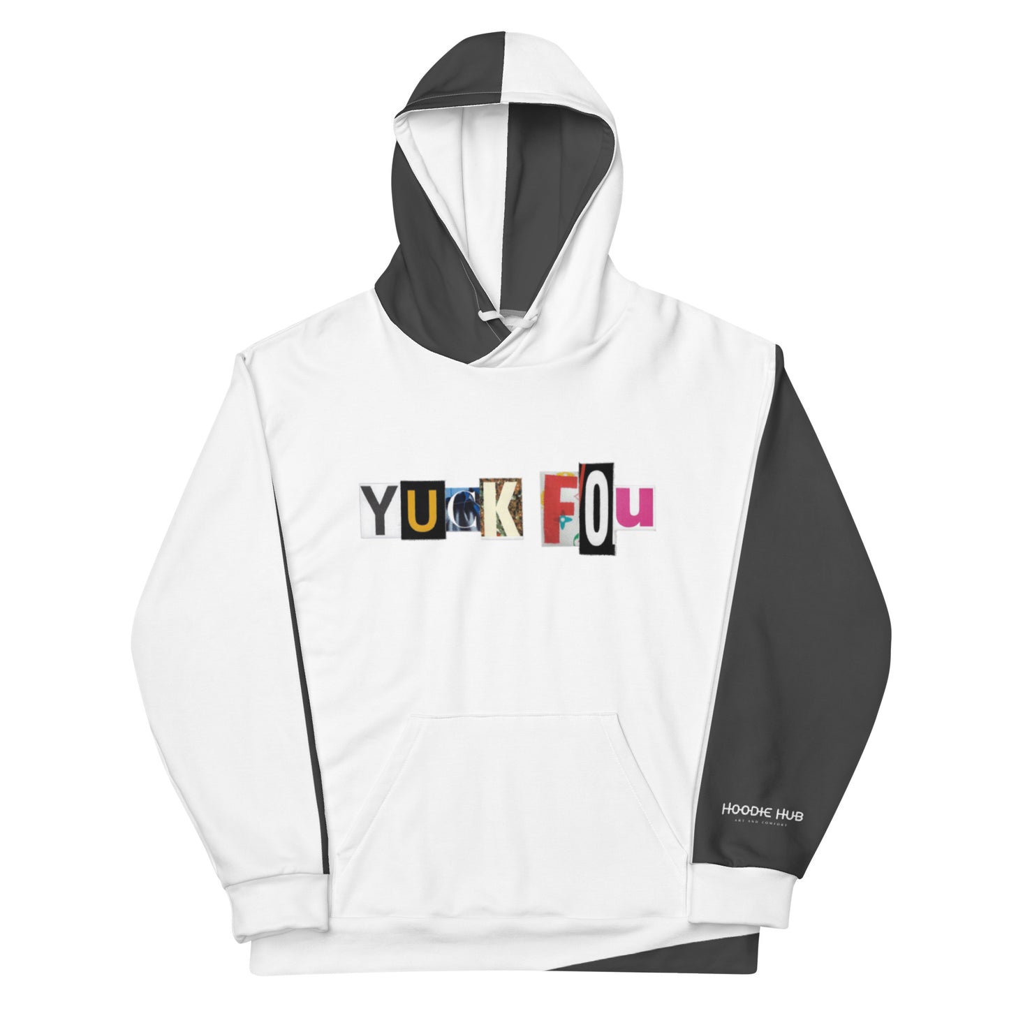 Yuck Fou White Pullover Hoodie