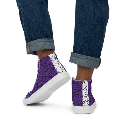 Deep Purple High Canvas Shoes