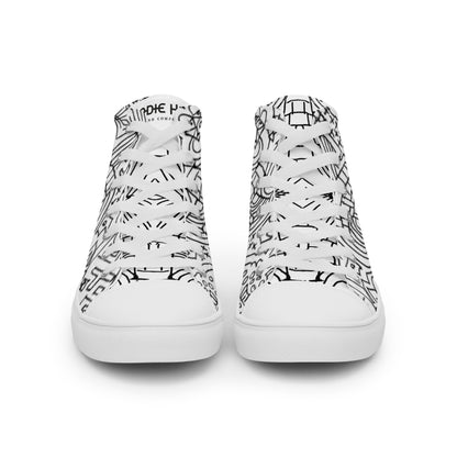 Doodle Night High Canvas Shoes