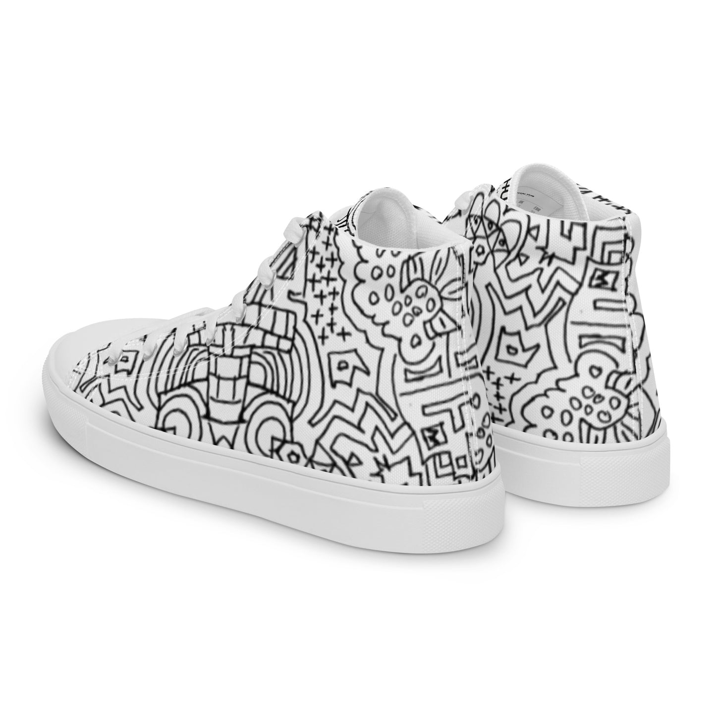 Doodle Night High Canvas Shoes