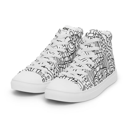 Doodle Night High Canvas Shoes