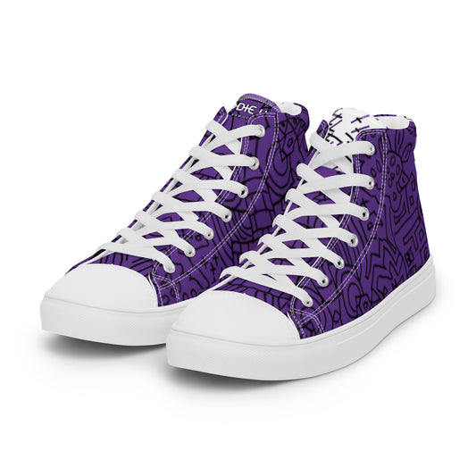 Deep Purple High Canvas Shoes